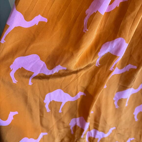 Charlotte by Charlotte Taylor Silk Dress Yellow Round Neck Zip Sleeveless Sz 6 - Picture 2 of 5